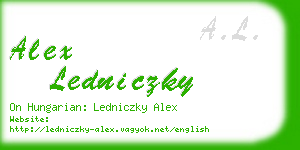 alex ledniczky business card